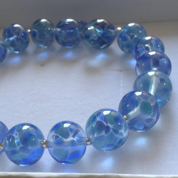 Blue Bird Upcycled Glass Bracelet