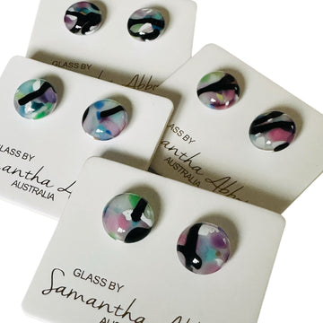 Colour Pop Glass Stud Earrings