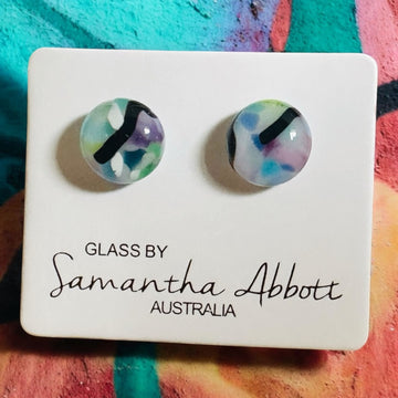 Colour Pop Glass Stud Earrings